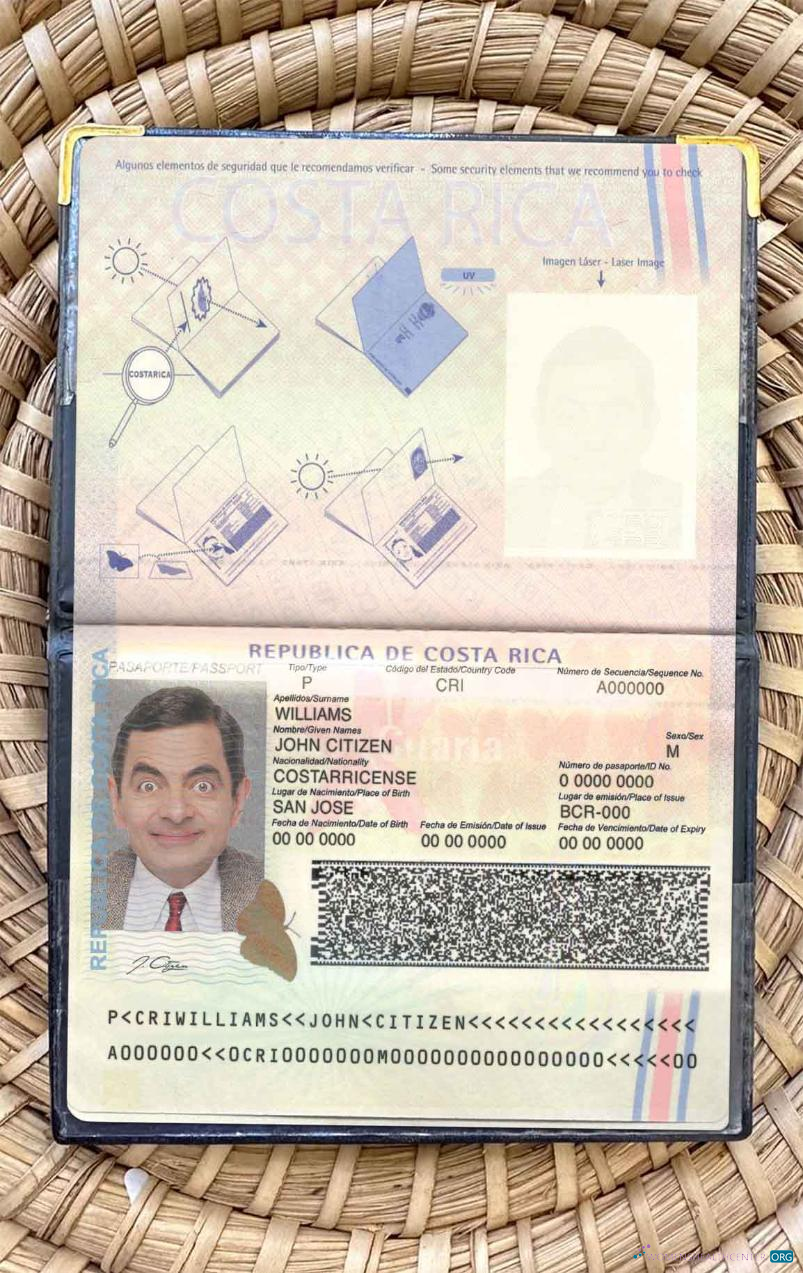 Download Costa Rica pass photo look Photoshop template